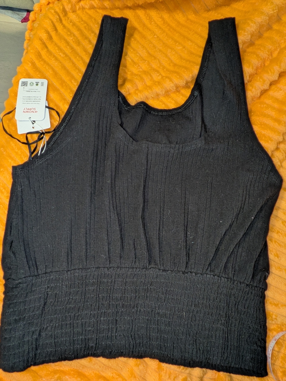 Known Supply Black Ribbed Scoop Neck Crop Top *Fits Small* - Picture 6 of 12